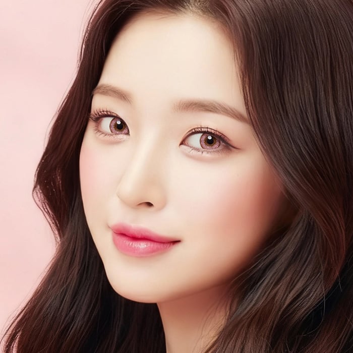 カラコン通販の乱視でおすすめの度ありシャンパンピンク