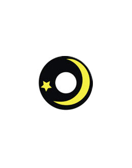 [コスプレ用カラコン] [084] Yellow moon and Star 装着時