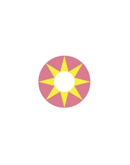 [コスプレ用カラコン] [038] Pink Star 装着時